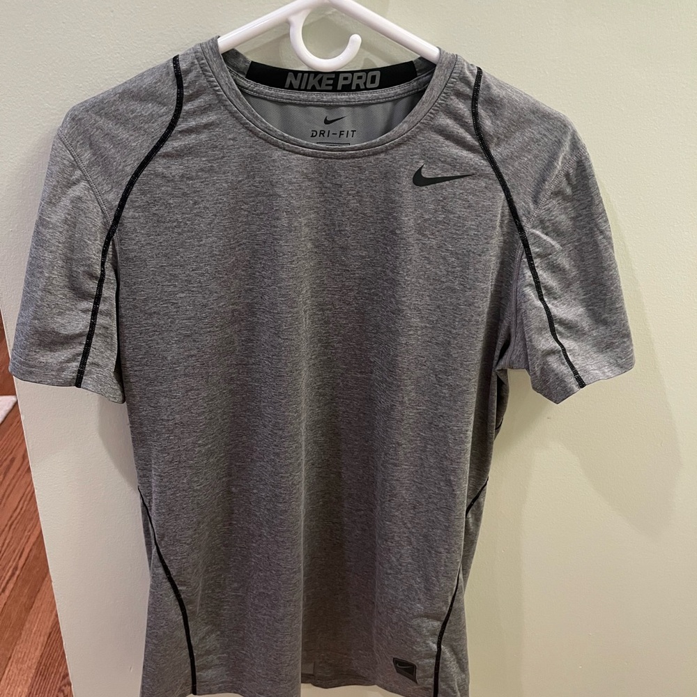 Nike Pro Gray Short Sleeve Drifit Tee